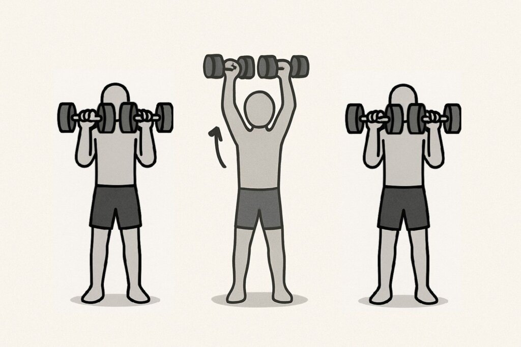 Barbell overhead press is one of the shoulder exercises